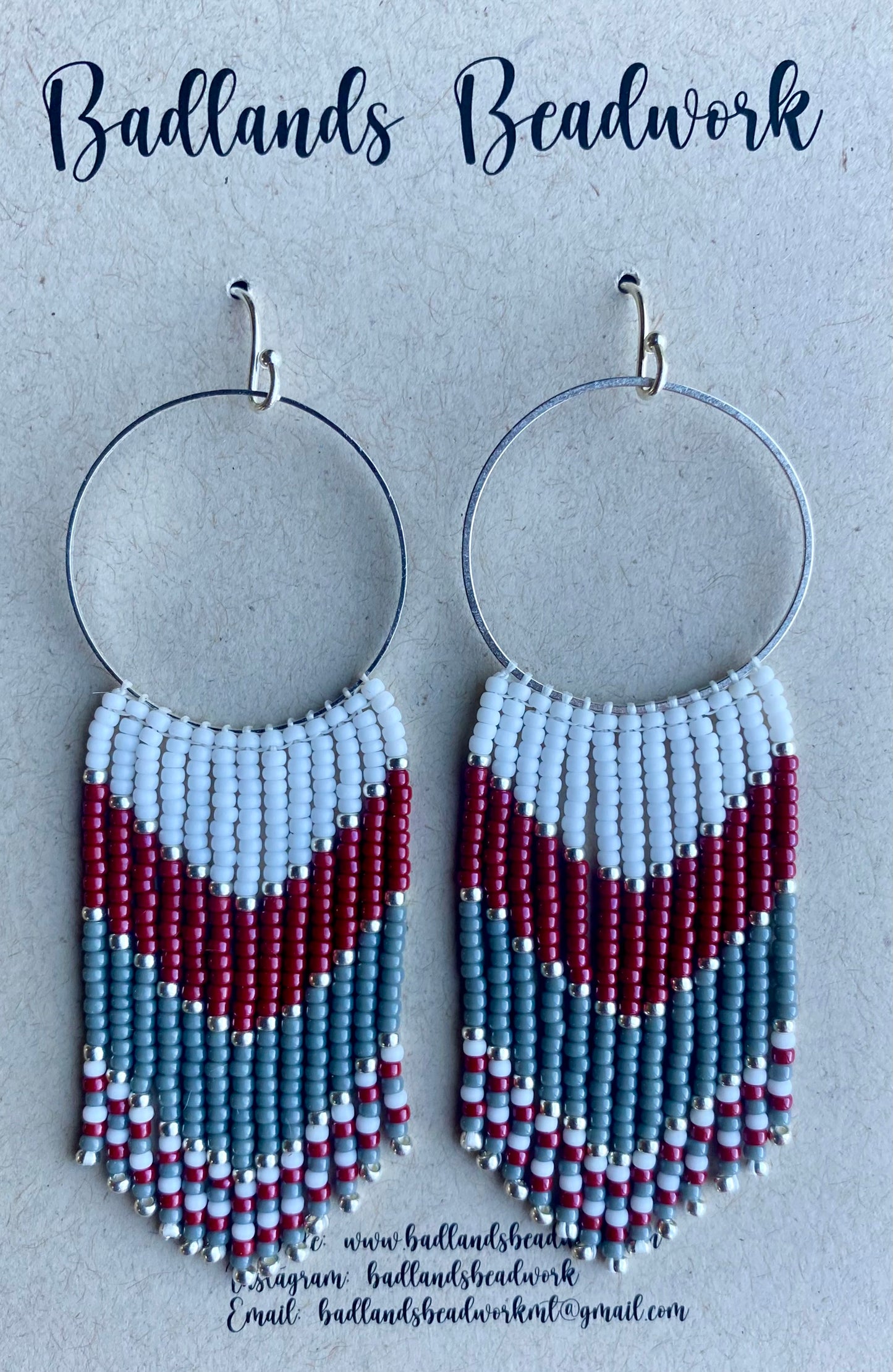 Montana Griz Beaded Fringe Earrings