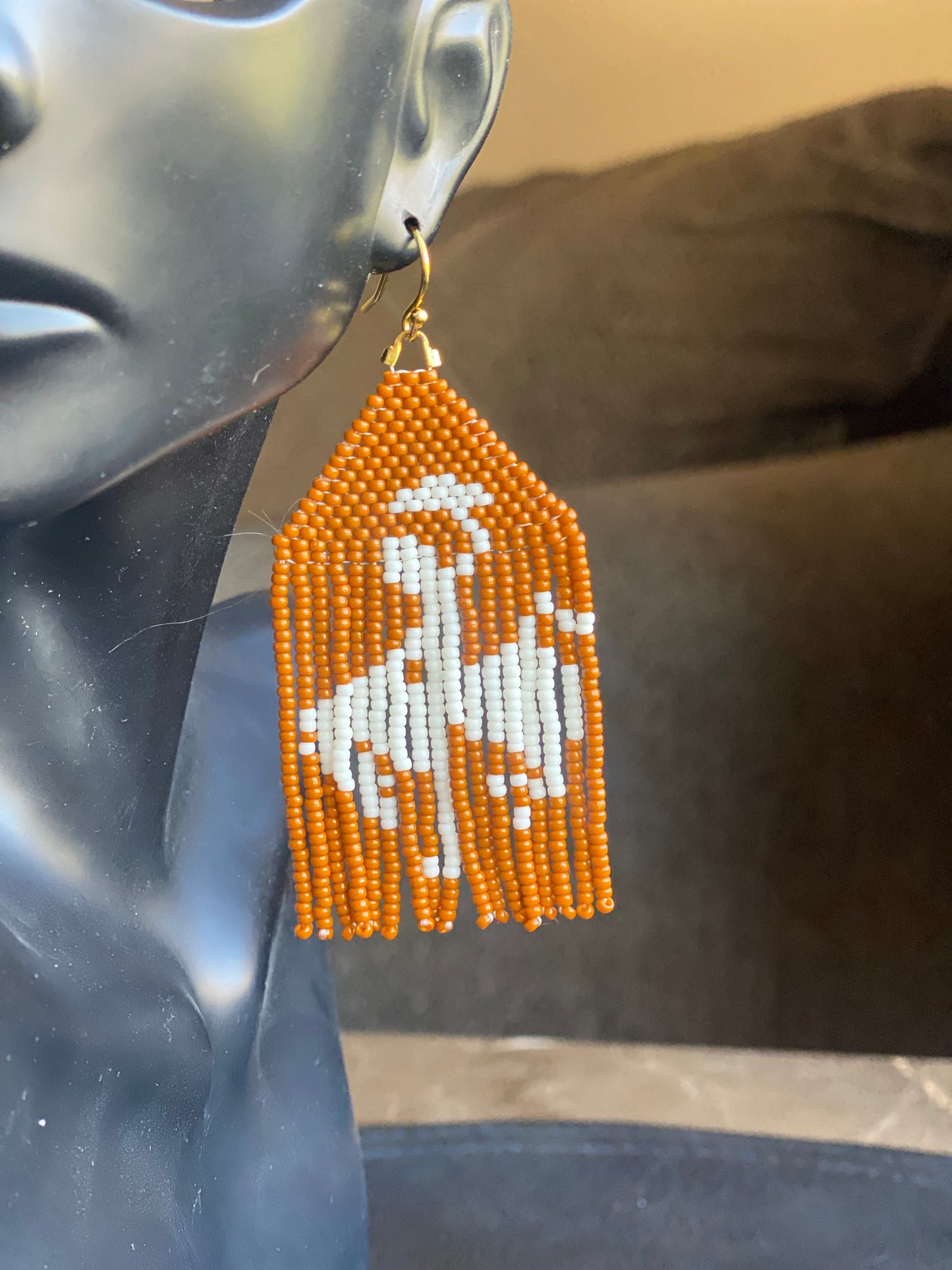 Cowboy Bucking Horse Beaded Fringe