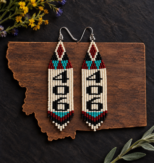 Montana 406 Beaded Fringe Earrings