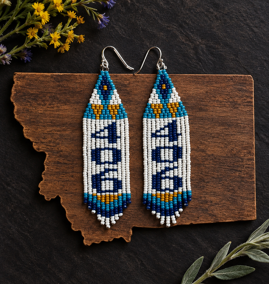 Montana 406 Beaded Fringe Earrings