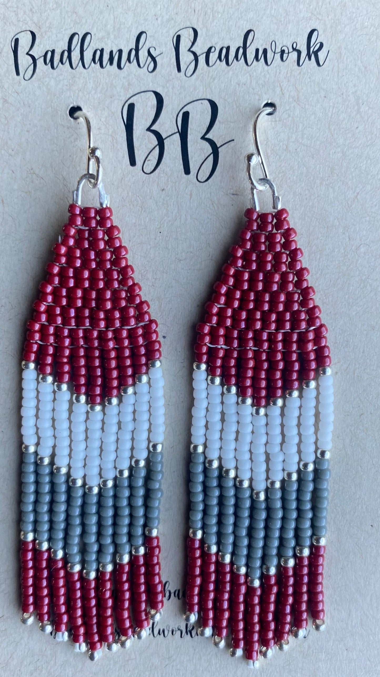 Montana Griz Beaded Fringe Earrings