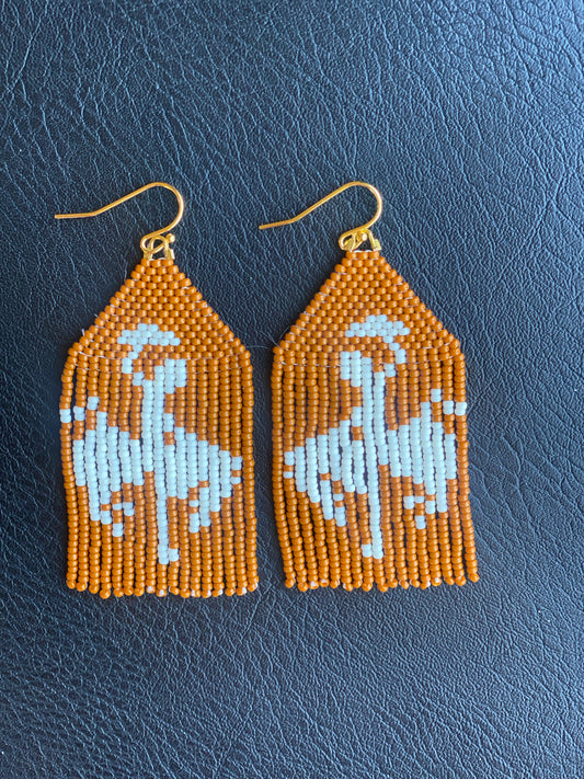 Cowboy Bucking Horse Beaded  Fringe