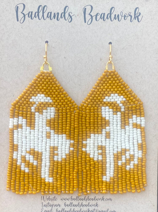 Cowboy Bucking Horse Beaded  Fringe