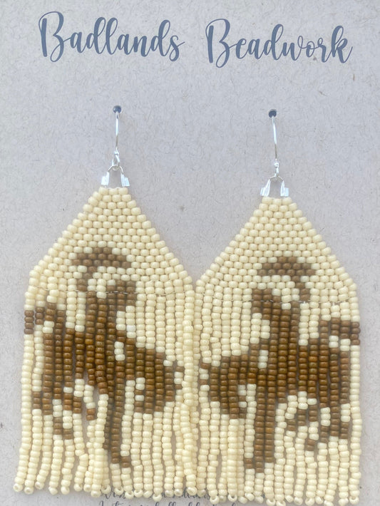 Cowboy Bucking Horse Beaded  Fringe