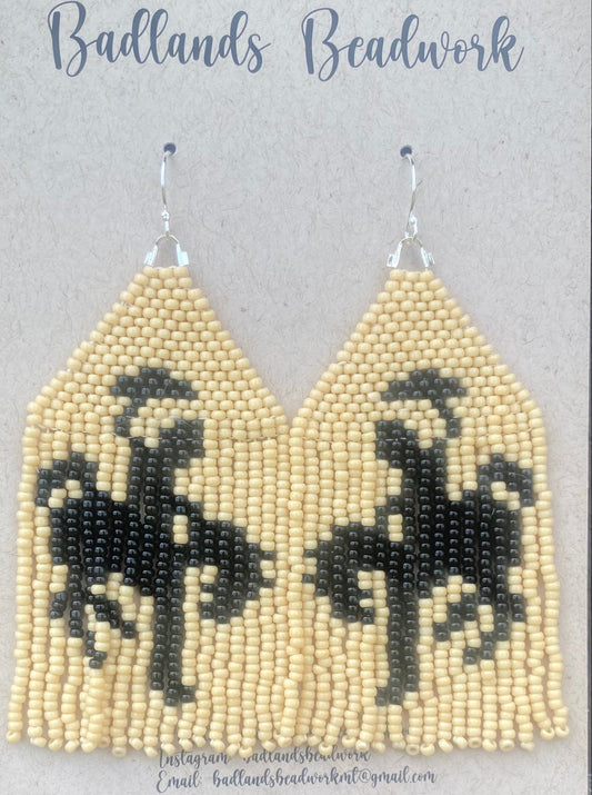 Cowboy Bucking Horse Beaded  Fringe